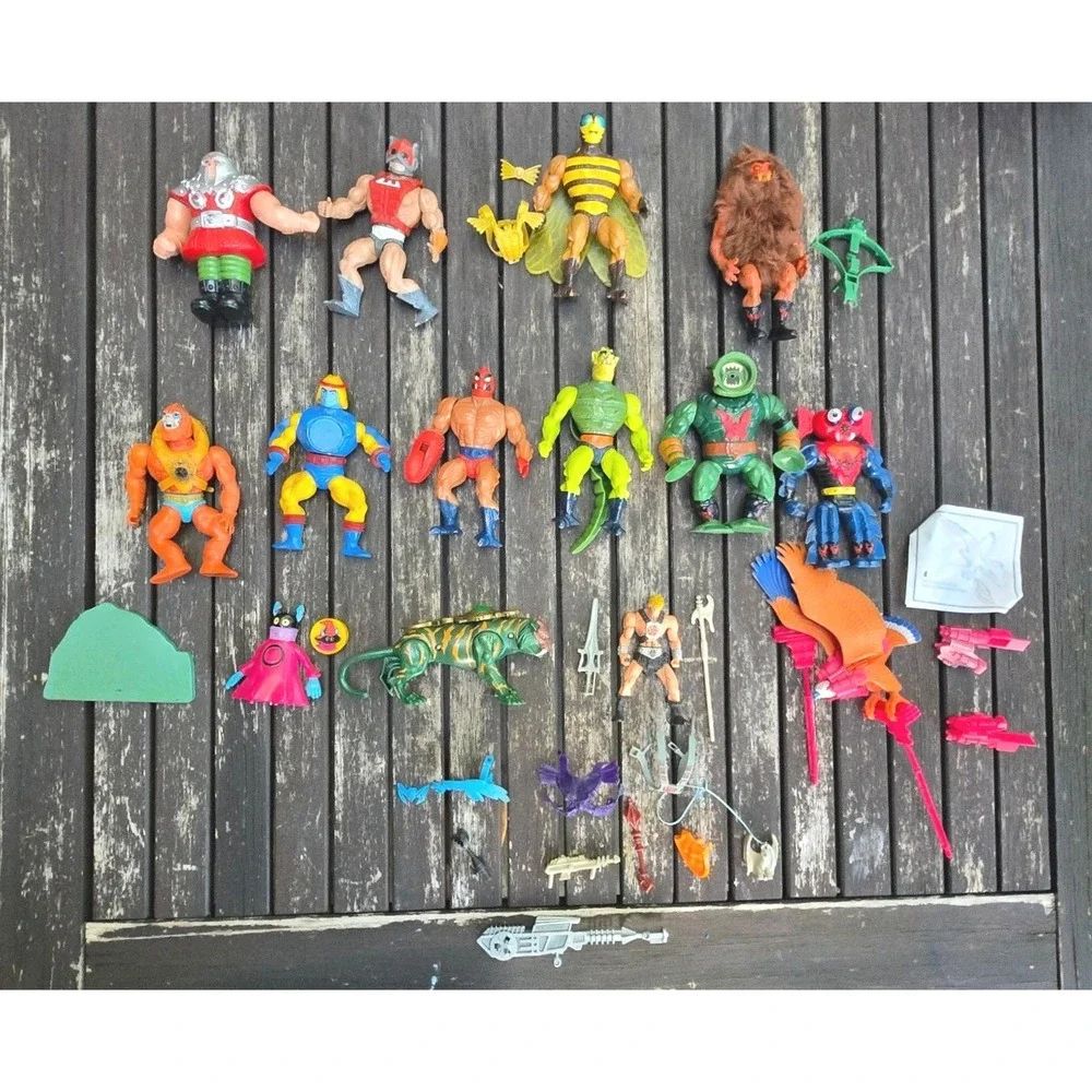 Vintage He-Man MOTU Action Figure Lot Battle Cat Zoar Orko Accessories 80s